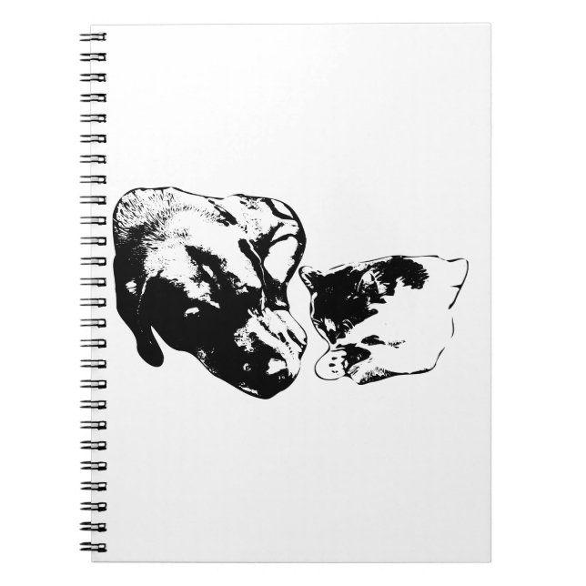 Cuaderno Depósito de perro y gato monocromo (Frente)