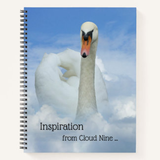 Cuaderno Depósito portátil de nueve cisnes en la nube Dream