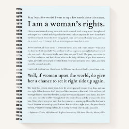 Cuaderno Derechos de la mujer Sojourner Cita de verdad azul