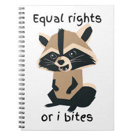 Cuaderno Derechos Iguales O Bites Raccoon