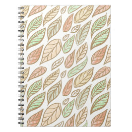 Cuaderno Deriva de hoja pastel caprichosa