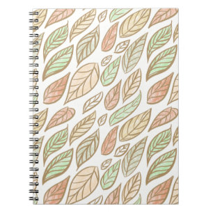 Cuaderno Deriva de hoja pastel caprichosa