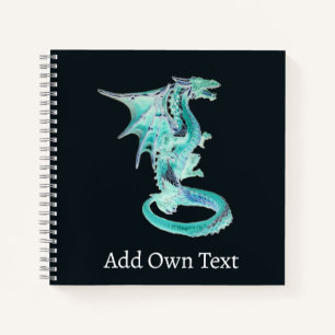 Cuaderno Deriva Estelar Cubierta Dragón Azul Arte Mágico Aé
