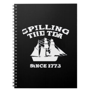 Cuaderno Derramamiento del té desde el patrioti revoluciona