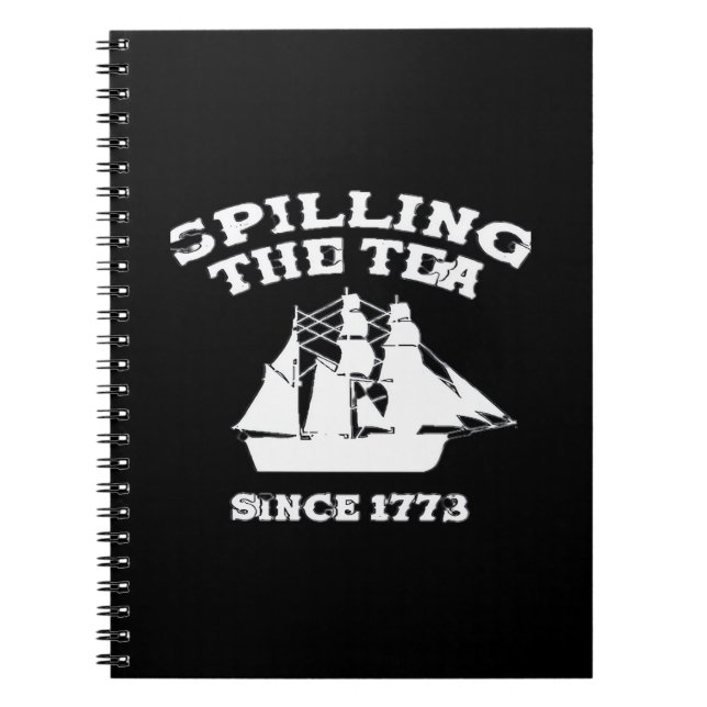Cuaderno Derramamiento del té desde el patrioti revoluciona (Frente)