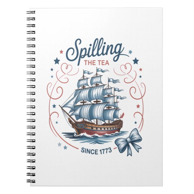 Cuaderno Derramamiento Del Té Desde El Patriótico Del 4 De  (Frente)
