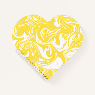 Cuaderno Derrame - Amarillo limón y blanco