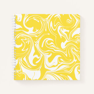 Cuaderno Derrame - Amarillo limón y blanco