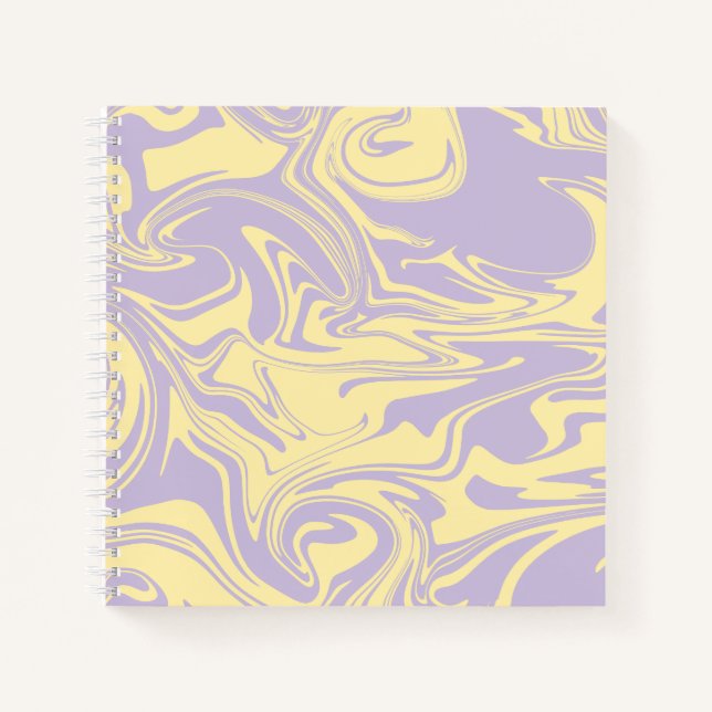 Cuaderno Derrame - Amarillo Pastel y Púrpura (Anverso)
