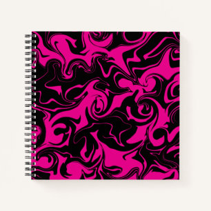 Cuaderno Derrame - Magenta y negro