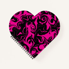 Cuaderno Derrame - Magenta y negro