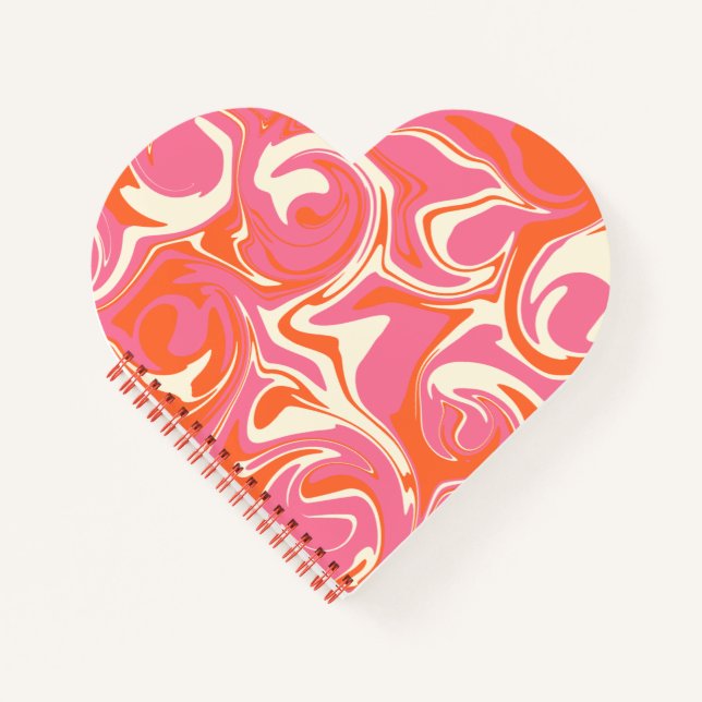 Cuaderno Derrame - rosa, Naranja y crema (Anverso)