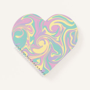 Cuaderno Derrame - Rosa Pastel, Amarillo, Púrpura y Verde