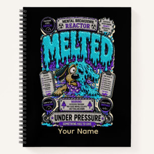 Cuaderno Derretido Bajo Presión Humor Divertido de Hojas de