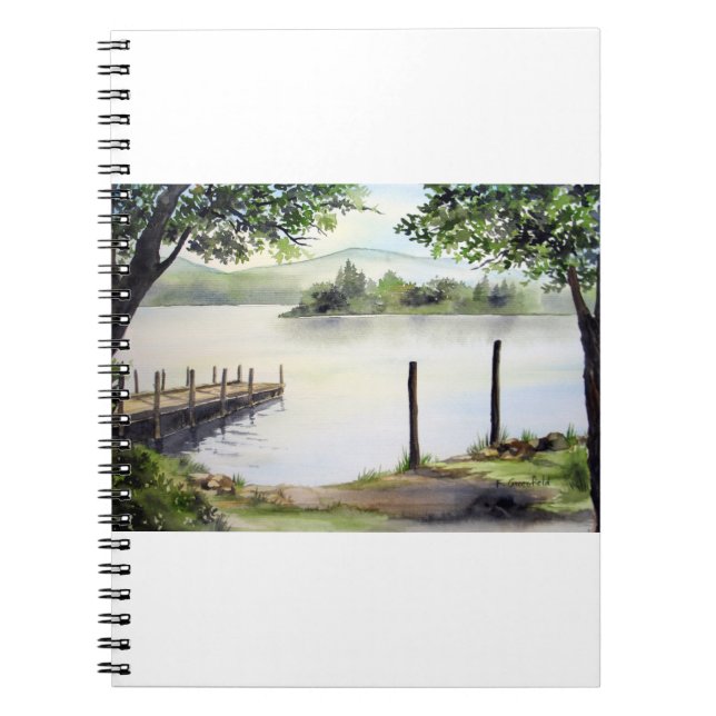Cuaderno Derwent Water Keswick England Pintado de acuarela (Frente)
