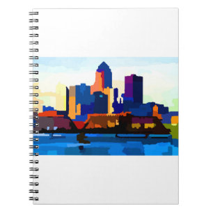 Cuaderno Des Moines Iowa Skyline