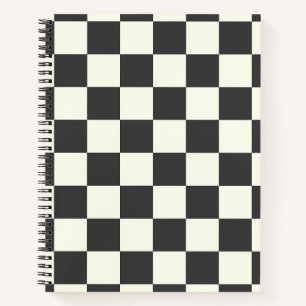Cuaderno Desactivar tablero de verificación negro y blanco