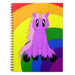 Cuaderno desaliñado lindo del unicornio