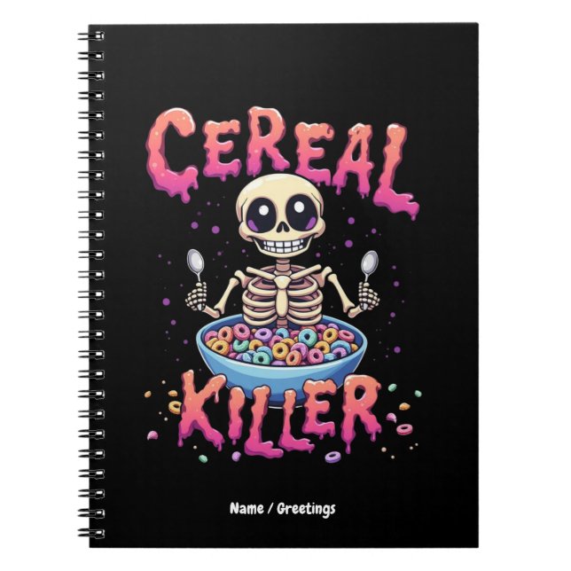 Cuaderno Desayuno de asesinos de cereales Gracioso Cereal B (Frente)