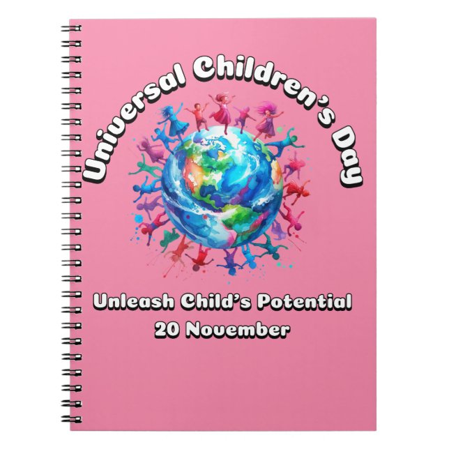 Cuaderno Desbloquear el Potencial Infantil. Día Mundial de  (Frente)
