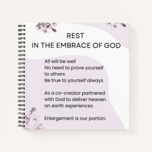 Cuaderno Descansa En El Abrazo Del Poema De Dios