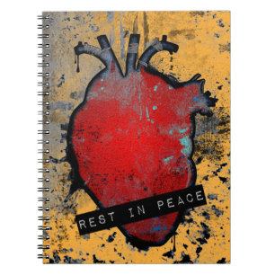 Cuaderno descansar en paz corazón emo