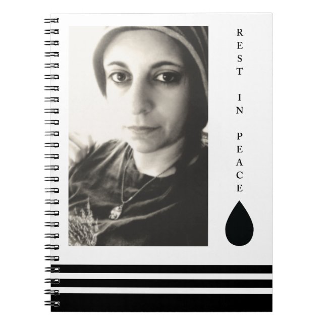 Cuaderno descanse en paz gota de lágrima (Frente)