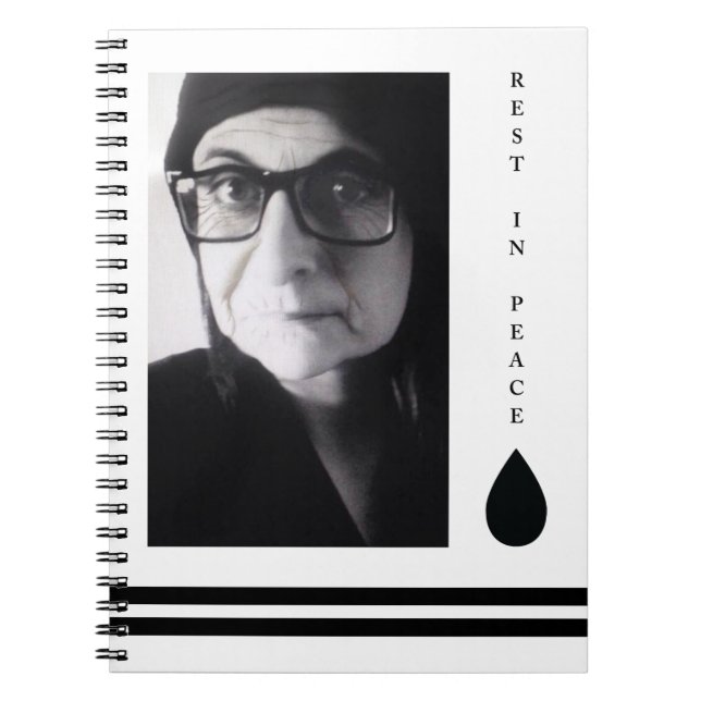 Cuaderno descanse en paz gota de lágrima (Frente)