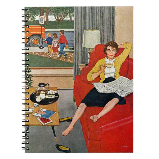 Cuaderno Descanso para tomar café de la mañana (Frente)