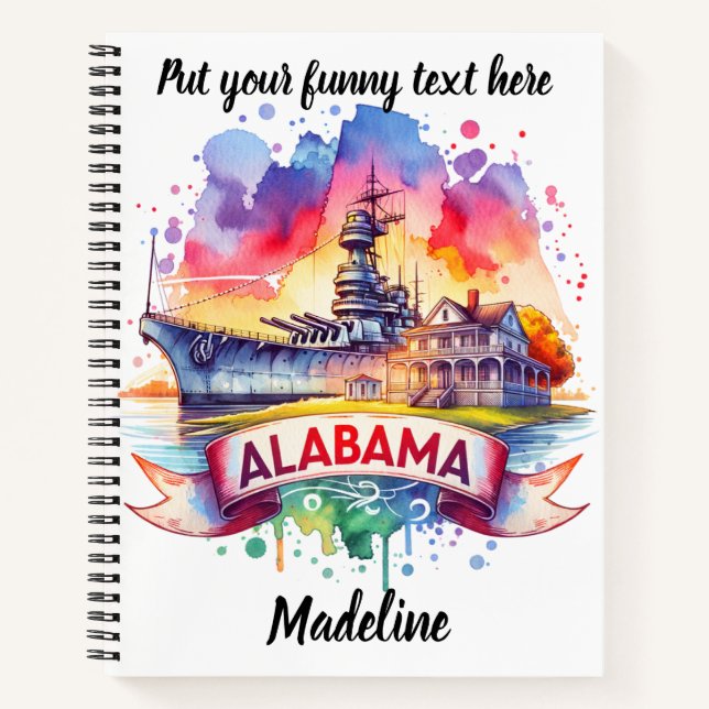 Cuaderno Descubra el encanto de Alabama frente al mar (Anverso)