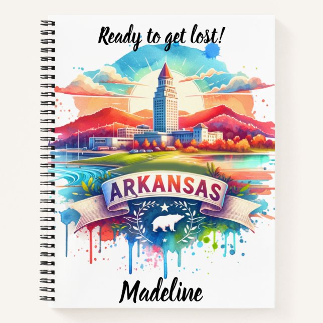 Cuaderno Descubra el encanto de Arkansas al atardecer (Anverso)