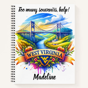 Cuaderno Descubra la belleza del paisaje de Virginia Occide