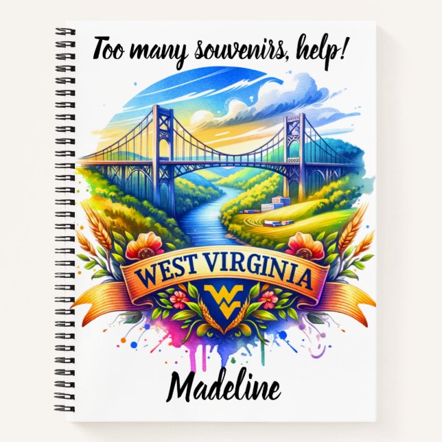 Cuaderno Descubra la belleza del paisaje de Virginia Occide (Anverso)