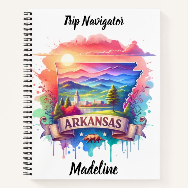 Cuaderno Descubra la vibrante belleza de Arkansas al atarde (Anverso)