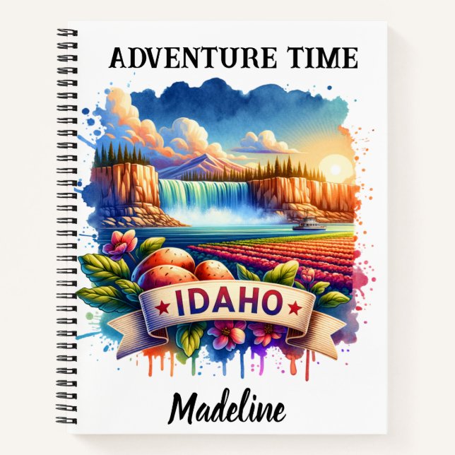 Cuaderno Descubra la vibrante belleza del paisaje de Idaho (Anverso)