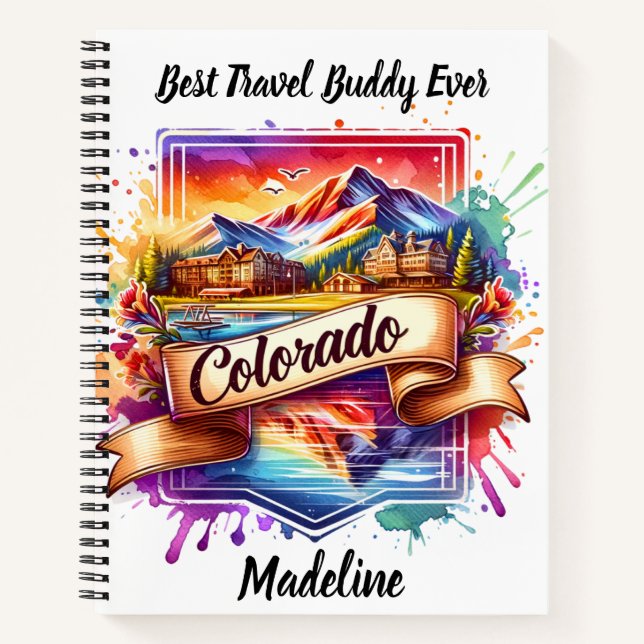 Cuaderno Descubra los paisajes vibrantes de Colorado (Anverso)