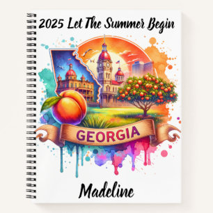 Cuaderno Descubra los paisajistas huertos de Georgia