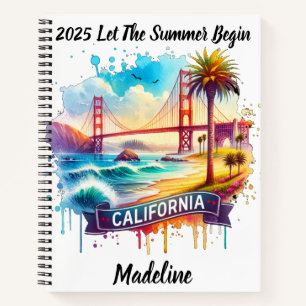 Cuaderno Descubre la vibrante California en el puente icóni