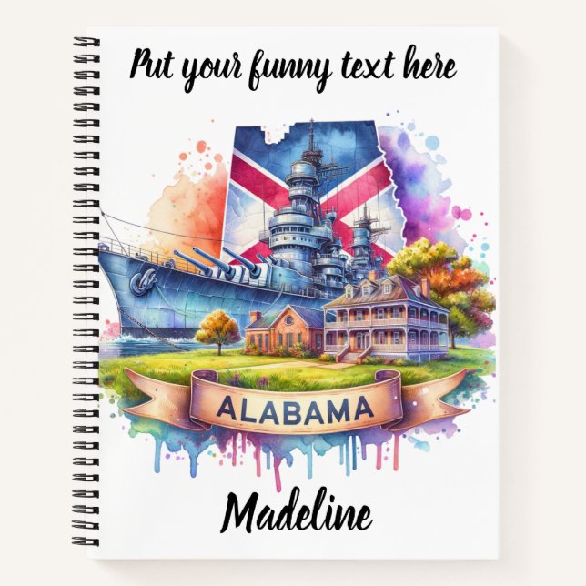 Cuaderno Descubriendo la historia y belleza de Alabama (Anverso)
