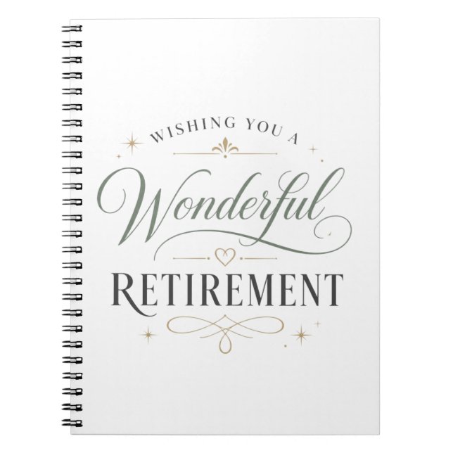 Cuaderno Deseándole un maravilloso retiro (Frente)