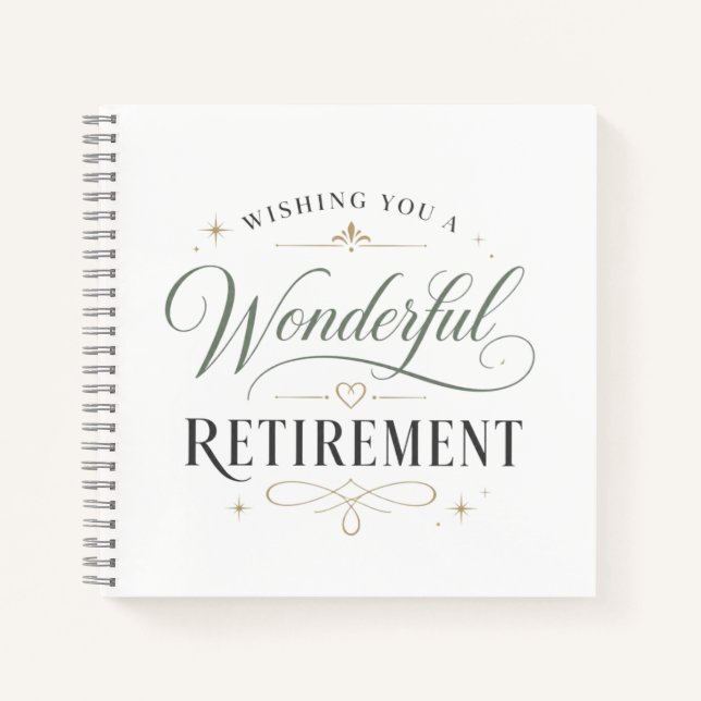 Cuaderno Deseándole un maravilloso retiro (Anverso)