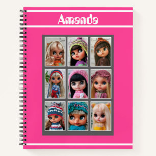 Cuaderno desentrañar las fotos de las muñecas