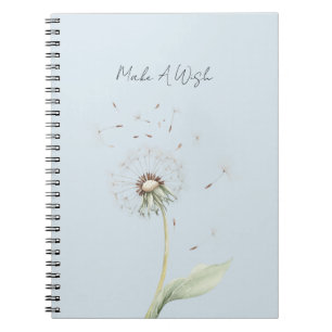 Cuaderno Deseo de Flor de Diente de León Azul
