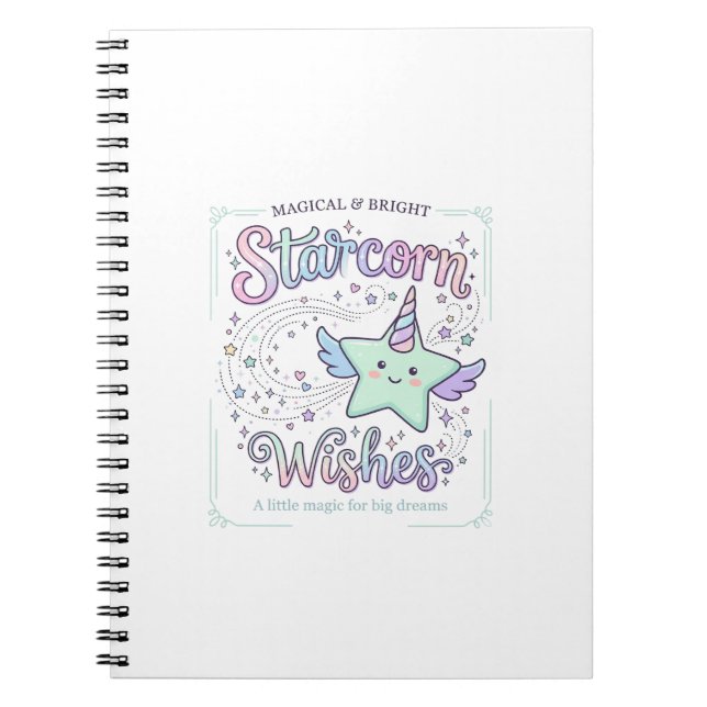 Cuaderno Deseos de Starcorn de Unicornio Ropa Adorable Gráf (Frente)