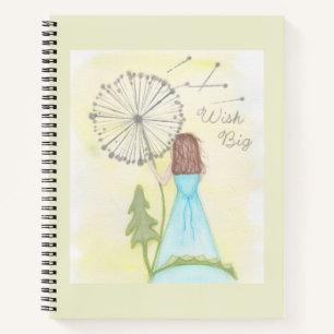 Cuaderno Deseos en una niñita de diente de león