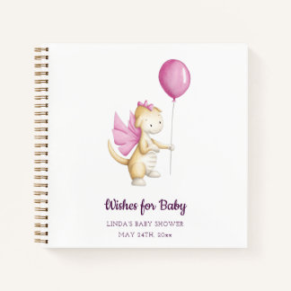 Cuaderno Deseos rosados de Borgoña para el Baby Dragon Baby