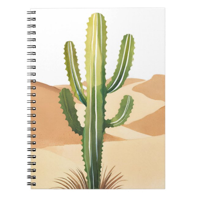 Cuaderno Desert Cactus | Watercolor Green Cacti (Frente)