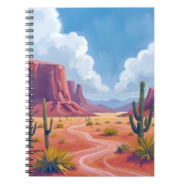 Cuaderno Desert Canyon | Cactus Nature Landscape (Frente)