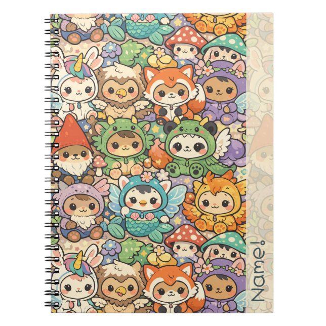 Cuaderno Desfile de Amigos Míticos | Magia Pastel Personali (Frente)