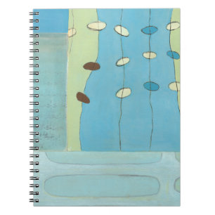 Cuaderno Desfile de huevos azules abstracto